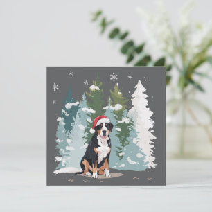 Christmas Bernese Mountain Dog Mom Puppy Winter Holiday Card