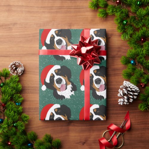 Christmas Bernese Mountain Dog  Wrapping Paper