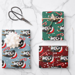 Christmas Bernese Mountain Dog  Wrapping Paper Sheets