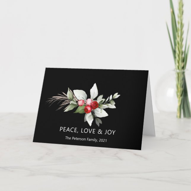 Christmas Berries | Botanical Holiday Cards  (Front)