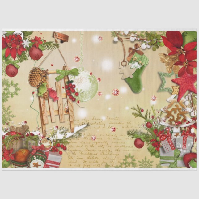 Christmas Berries Design Series 5 Tissue Paper (Front)