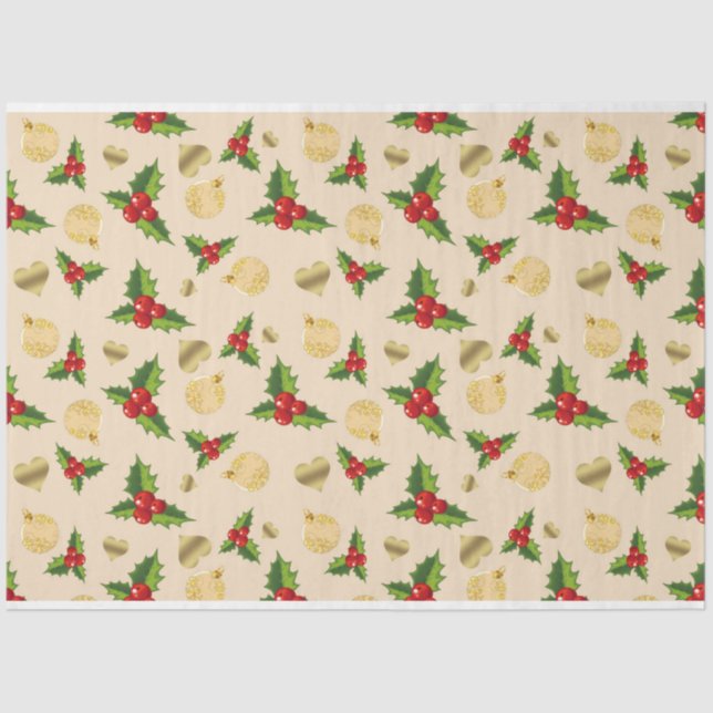 Christmas Berries Design Series 9 Tissue Paper (Front)