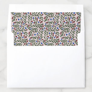 Christmas berries envelope liner