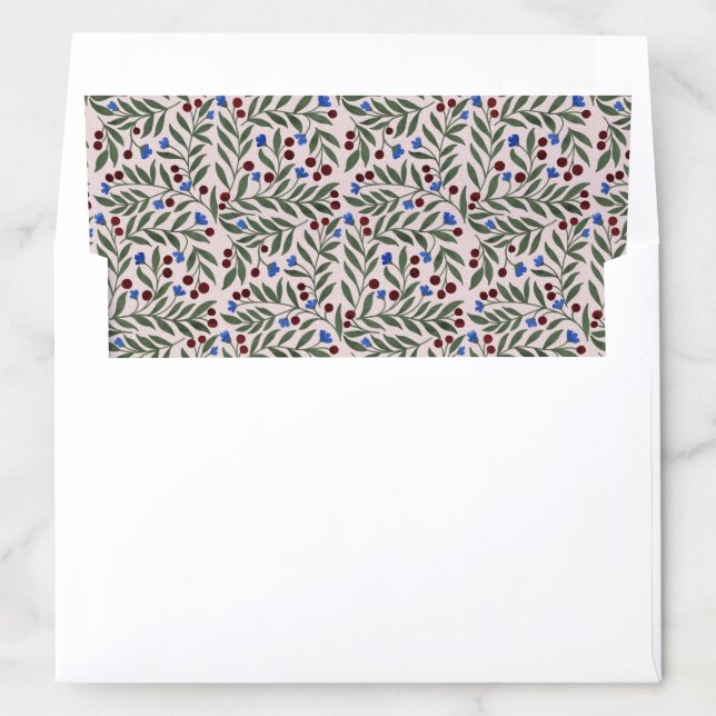 Christmas berries envelope liner (In Envelope)