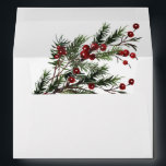 Christmas Berries & Pine Envelope<br><div class="desc">Complete your wedding,  graduation,  or party suite with your Christmas Berries & Pine envelopes.  Add your address or order blank and get address labels to complete the look.</div>