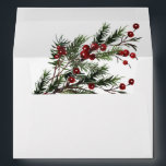 Christmas Berries & Pine Envelope<br><div class="desc">Complete your wedding,  graduation,  or party suite with your Christmas Berries & Pine envelopes.  Add your address or order blank and get address labels to complete the look.</div>