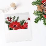 Christmas Berries & Pine Red Floral Envelope<br><div class="desc">Complete your wedding,  graduation,  or party suite with your Christmas Berries & Pine Red Floral envelopes.  Add your address or order blank and get address labels to complete the look.</div>