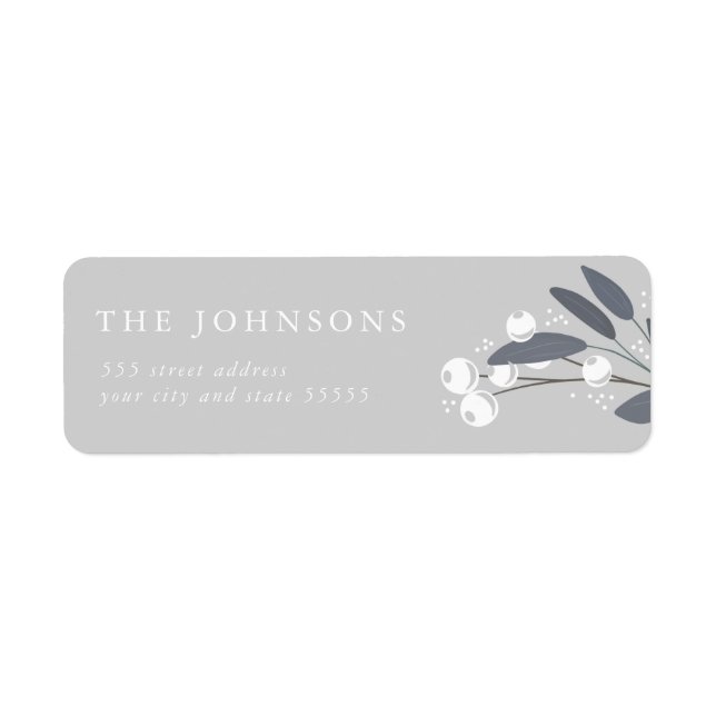 Christmas Berries Return Address Label (Front)