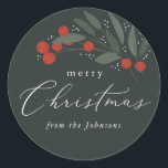 Christmas Berries Sticker<br><div class="desc">Christmas berries sticker. Part of a Holiday Collection</div>