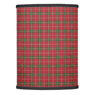 Christmas Berry Red and Green Tartan with Beige Lamp Shade