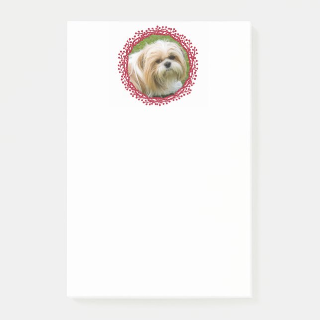 Christmas berry wreath custom photo notes (Front)