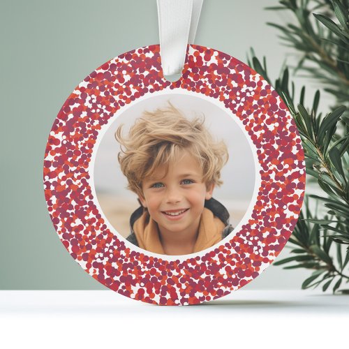 Christmas Berry Wreath Double_Sided 2 Photo Ornament
