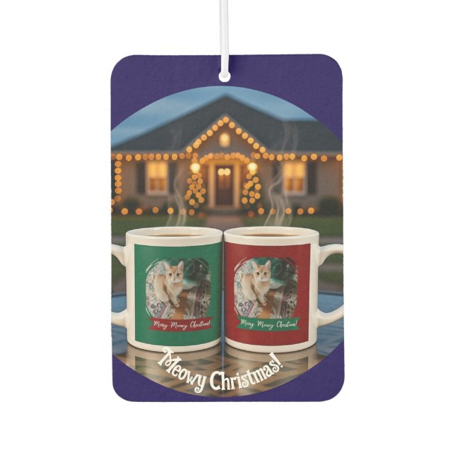 Christmas, Best Cat Ever , Cat Photo ,  Air Freshener (Front)