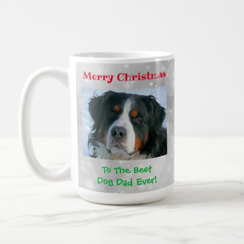 Christmas Best Dog Dad Ever Pet Photo Coffee Mug