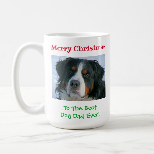 Christmas Best Dog Dad Ever Pet Photo Coffee Mug