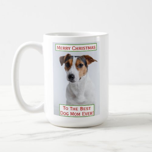Christmas Best Dog Mom Ever Pet Photo Coffee Mug