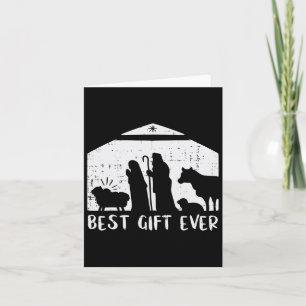 Christmas Best Gift Nativity Xmas Christian Men Wo Card