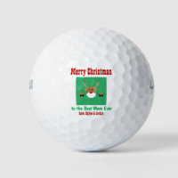 Christmas Best Mom Ever Name Reindeer Golf Balls