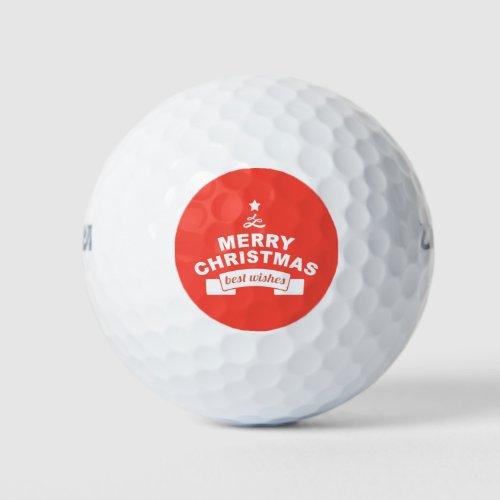 Christmas Best Wishes Golf Balls