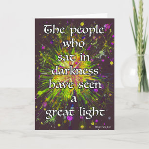 Christmas Bible Quote Christian Star Abstract Art Card