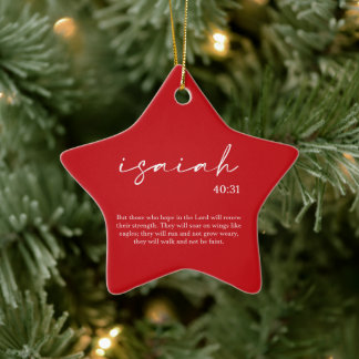 Christmas Bible Verse Ceramic Ornament