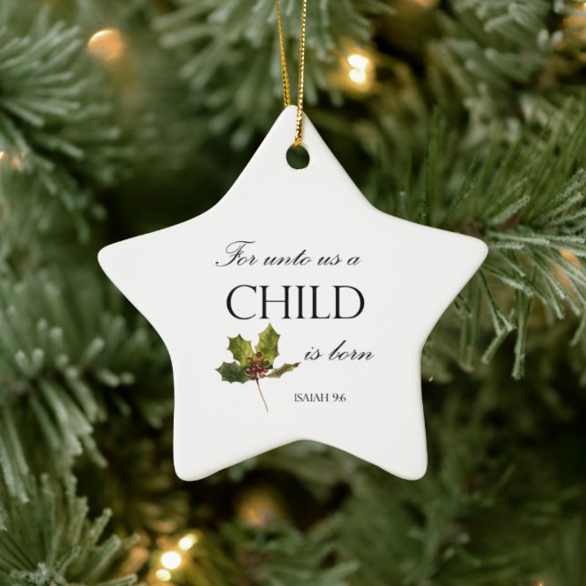  Christmas Bible Verse Ceramic Ornament (Tree)