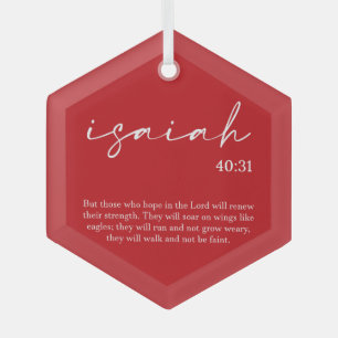 Christmas Bible Verse Glass Ornament