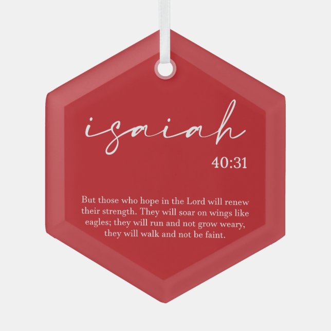  Christmas Bible Verse  Glass Ornament (Front)
