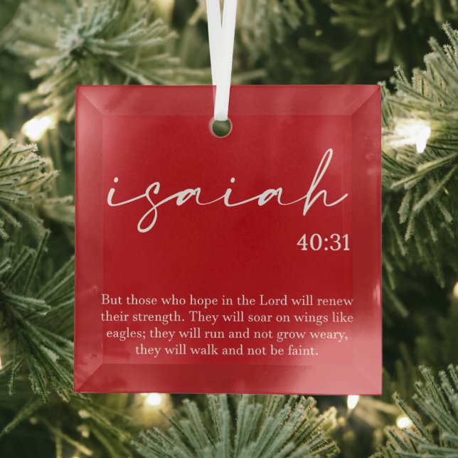  Christmas Bible Verse Glass Ornament (Insitu)