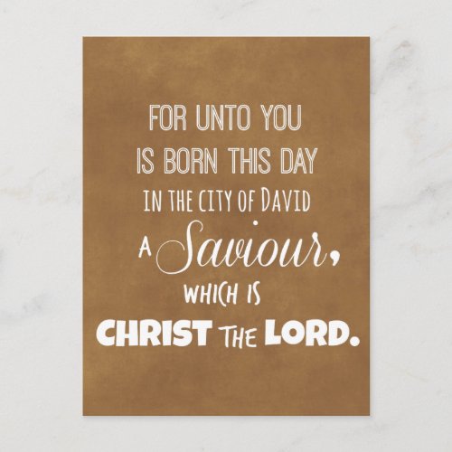 Christmas Bible Verse Holiday Postcard