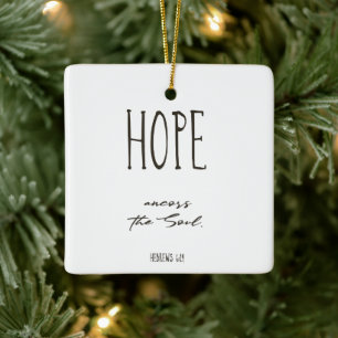 Christmas Bible Verse Hope Ceramic Ornament