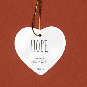 Christmas Bible Verse Hope Ceramic Ornament