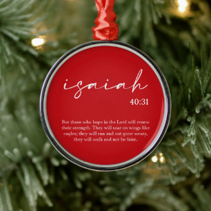  Christmas Bible Verse  Metal Ornament