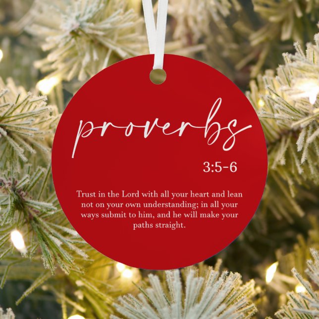  Christmas Bible Verse Metal Ornament (Insitu)