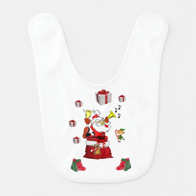 Christmas Bibs, Santa Baby Bib (Front)