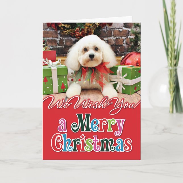 Christmas - Bichon Frise - Harry Holiday Card (Front)