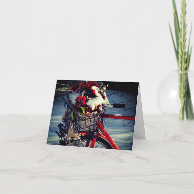 Christmas Bicycle Holiday Card (Front)