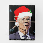 Christmas Biden 2022 Funny Joe Biden Confused Xmas Wrapping Paper Sheets (In situ)