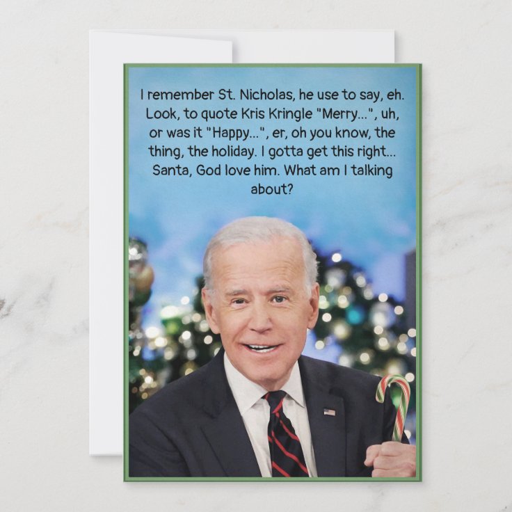 Christmas Biden Card Zazzle