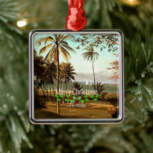 Christmas Bierstadt _ Florida Scene Metal Ornament