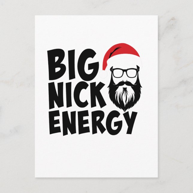 Christmas Big Nick Energy Postcard (Front)