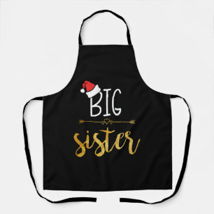 Christmas Big Sister Baby Announcement design Apron