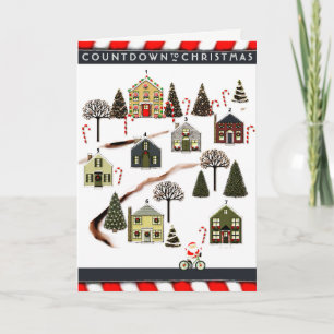 Christmas Biking Advent Calendar Holiday Card