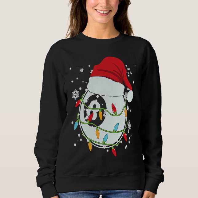 Christmas Billiard Funny Christmas Lights Xmas Sweatshirt (Front)