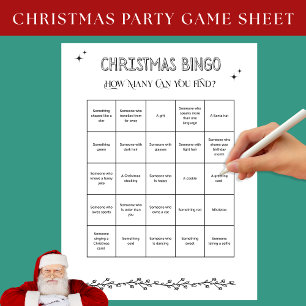 Christmas Bingo Activity Sheet