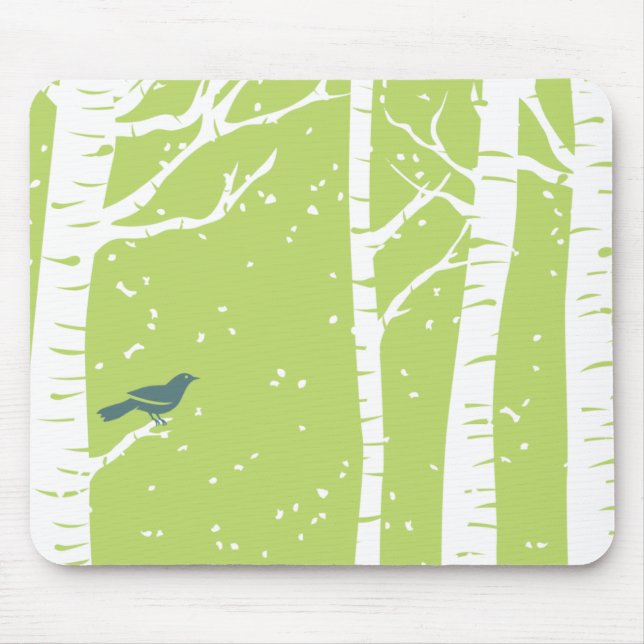 Christmas Birch Trees Mouse Pad (Front)