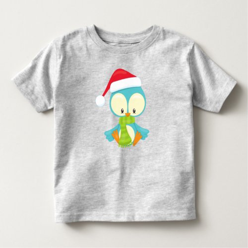 Christmas Bird Bird With Hat Bird With Scarf Toddler T_shirt