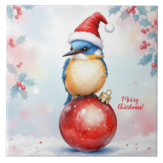 Christmas Bird Cermaic Tile