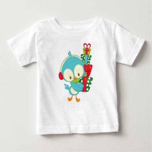 Christmas Bird Cute Bird Gifts Presents Xmas Baby T_Shirt