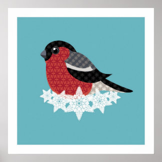 Christmas bird poster